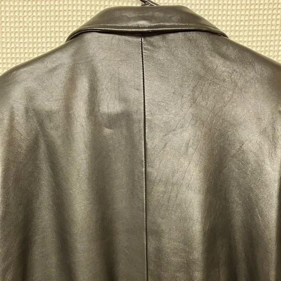 RAINFOREST Black Leather Coat - Picture 4 of 12